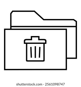 Recycle bin, trash on cloud computing system icon vector design symbol illustration, for data storage.