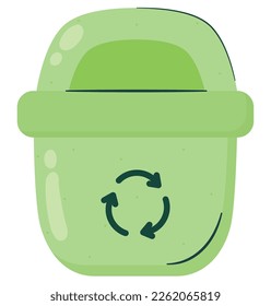 recycle bin trash over white