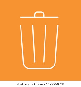 Recycle bin, trashcan , thin lines web and social media icon, stock vector illustration, EPS10.
