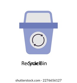 Recycle Bin Vector Flat Icons. Simple stock illustration stock