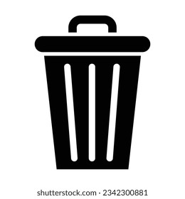 Icono De Glifo De La Papelera De Reciclado Para Uso Personal Y Comercial.
