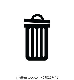 Recycle Bin Icon Vector Black Trash Stock Vector (Royalty Free) 433352203