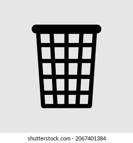 Recycle bin vector icon. Basket, garbage, trash, delete flat sign illustration.