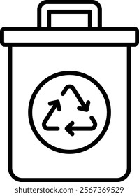 Recycle Bin vector icon. Can be used for printing, mobile and web applications.