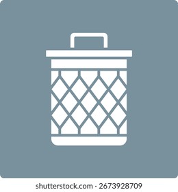Icono de Vector de la papelera de reciclaje. Se puede utilizar para aplicaciones de impresión, móviles y de Web.