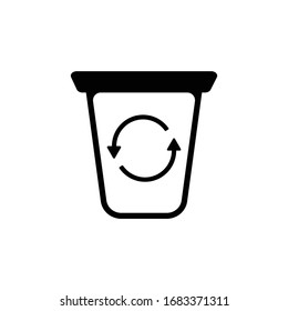 Recycle bin vector icon design 