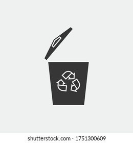 recycle bin vector icon ecology and environmental icon recycling