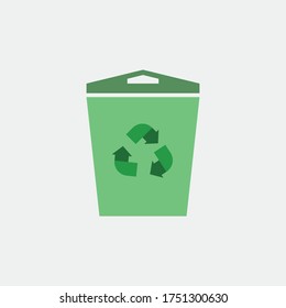ecología de iconos vectores de la papelera de reciclaje y reciclado de iconos ambientales