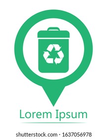 Recycle bin vector icon. eps 10