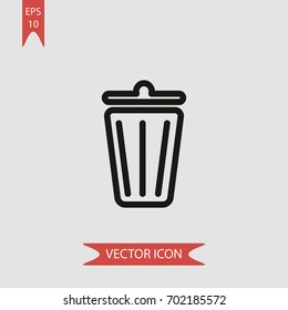 Recycle bin vector icon illustration symbol
