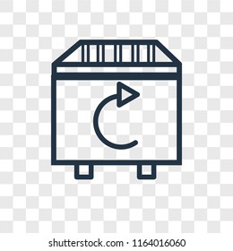 Recycle bin vector icon isolated on transparent background, Recycle bin logo concept
