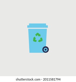 recycle bin vector icon keep clean trash can