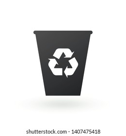 Recycle bin vector icon. Reuse or reduce symbol. vector illustration isolated on white background.