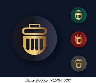 Recycle bin vector icon. Reuse or reduce symbol