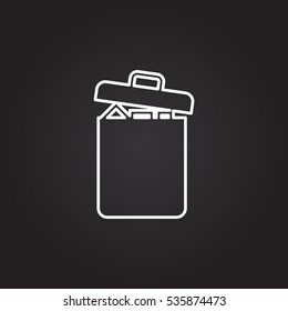 Recycle bin vector icon. Reuse or reduce symbol.

