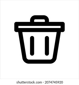 Recycle bin vector icon symbol design