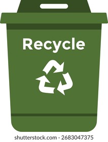 Icono de Ilustración vectorial de la papelera de reciclaje 