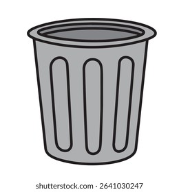 a recycle bin vector illustration with simple color