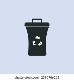 Recycle Bin Vector Illustration. Trash Can icon.