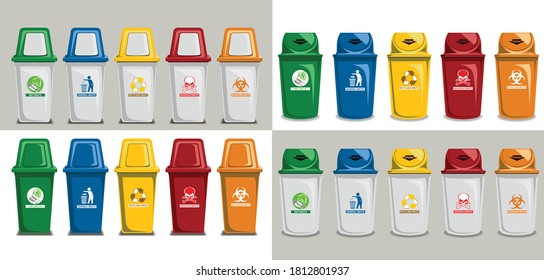 Recycle ,Bin ,Waste, Biohazard Hazadous, wet , general , Learning, icon , Logo