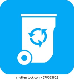 Recycle bin, waste bin, dustbin icon vector image. Can also be used for energy and technology. Suitable for web apps, mobile apps and print media.