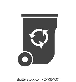 Recycle bin, waste bin, dustbin icon vector image. Can also be used for energy and technology. Suitable for web apps, mobile apps and print media.