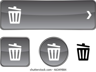 Recycle bin.   web buttons. Vector illustration.