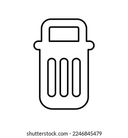 Papelera de reciclaje,Icono de elementos no utilizados en el estilo de línea 
