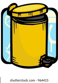 Recycle bin.Pantone colors.Vector illustration