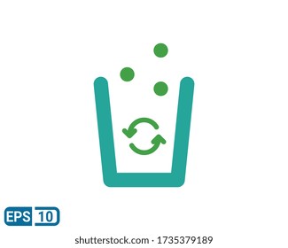 icono de las papeleras de reciclaje en un estilo plano aislado en fondo blanco. EPS 10