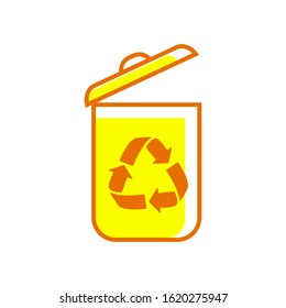 Recycle bins icon vector design on white background