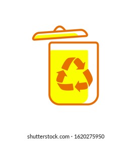 Recycle bins icon vector design on white background