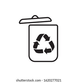 Recycle bins icon vector design on white background