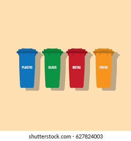 Recycle bins icon, vector illustration design. Ecology objects collection.