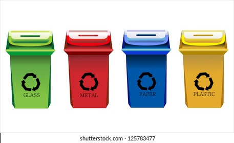 Recycle Bins Isolated