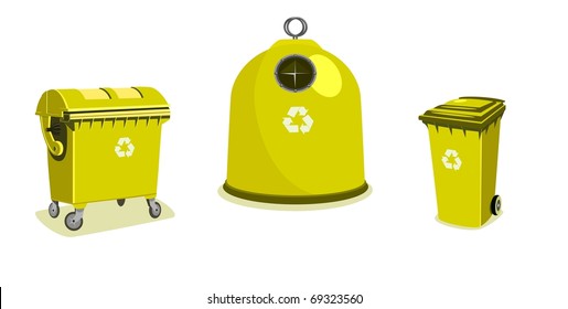 Recycle bins - two bigger and a small one