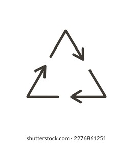 Recycle biodegradable vector thin line icon outline illustration. Eco sustainable design graphic element