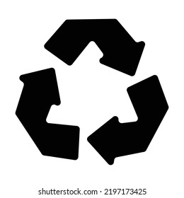 Recycle black icon. Suitable for website, content design, poster, banner, or video editing needs
