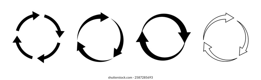 Recycle black icons. Recycle vector icon. Recycling symbols. Recycle symbol icon