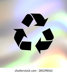 recycle black vector icon