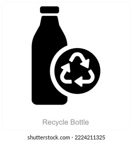 Recycle Bottle and ecology icon concept