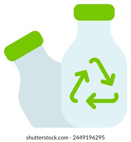Recycle bottle icon with flat style. Suitable for website design, logo, app and UI.