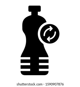 recycle bottle icon isolated sign symbol vector illustration - high quality black style vector icons
