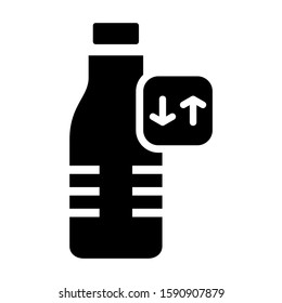 recycle bottle icon isolated sign symbol vector illustration - high quality black style vector icons
