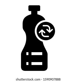 recycle bottle icon isolated sign symbol vector illustration - high quality black style vector icons
