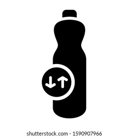 recycle bottle icon isolated sign symbol vector illustration - high quality black style vector icons
