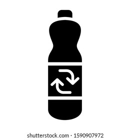 recycle bottle icon isolated sign symbol vector illustration - high quality black style vector icons
