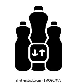 recycle bottle icon isolated sign symbol vector illustration - high quality black style vector icons
