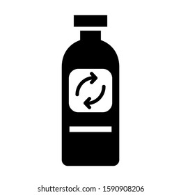 recycle bottle icon isolated sign symbol vector illustration - high quality black style vector icons
