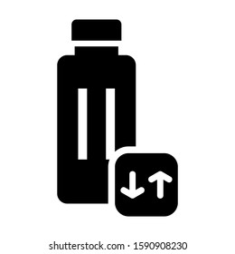 recycle bottle icon isolated sign symbol vector illustration - high quality black style vector icons
